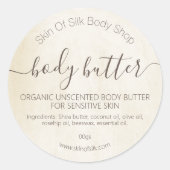 ヴィンテージ絵を描手作り体スクラブバターローション ラウンドシール (正面)