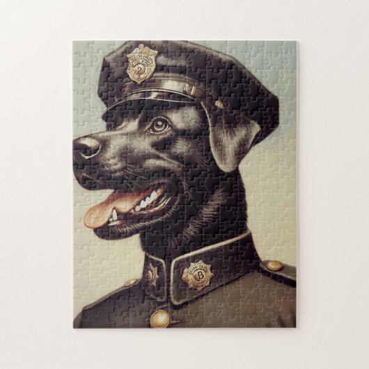 ヴィンテージ絵を描犬 ジグソーパズル (縦)