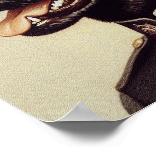 ヴィンテージ絵を描犬 ポスター (角)