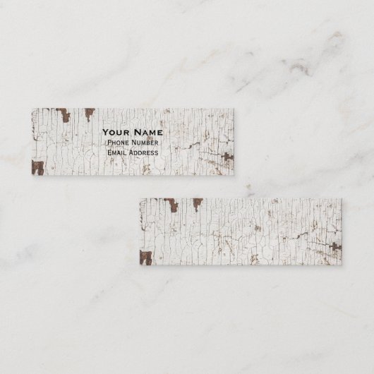 ヴィンテージ絵を描白材 スキニー名刺 (正面/裏面)