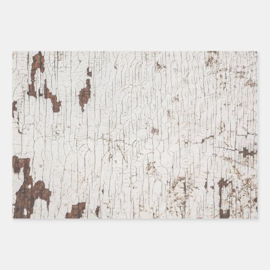 ヴィンテージ絵を描白材 ラッピングペーパーシート (正面)