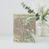 ヴィンテージ絵図パリ(1615) ポストカード (スタンド正面)