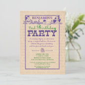 ヴィンテージ絵本パーティーの招待状 招待状 (スタンド正面)