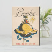 ヴィンテージ絵本愛好家ギフト折りカード 招待状 (スタンド正面)