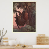 ヴィンテージ絵画こうもり(1909) ポスター (キッチン)