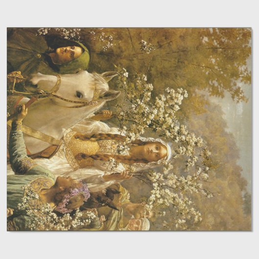 ヴィンテージ絵画のギニー女王のメイイング ラッピングペーパー (フラット)