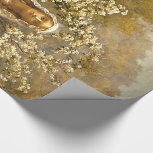 ヴィンテージ絵画のギニー女王のメイイング ラッピングペーパー (コーナー)