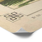 ヴィンテージ絵画のゾウに乗る男たち ポスター (角)