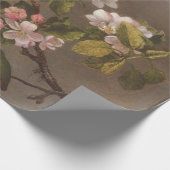 ヴィンテージ絵画のハチドリとリンゴの花 ラッピングペーパー (角)