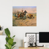 ヴィンテージ絵画のワイルドウェストのまとめ ポスター (ホームオフィス)