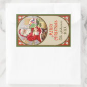 ヴィンテージ絵画のワークショップ 長方形シール (バッグ)