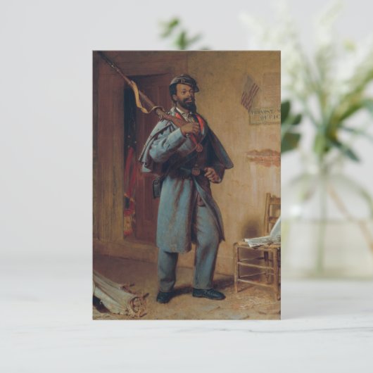 ヴィンテージ絵画の少しの戦争史：新兵 サンキューカード (スタンド正面)