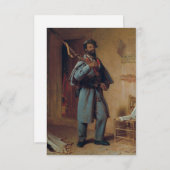 ヴィンテージ絵画の少しの戦争史:新兵 サンキューカード (正面/裏面)