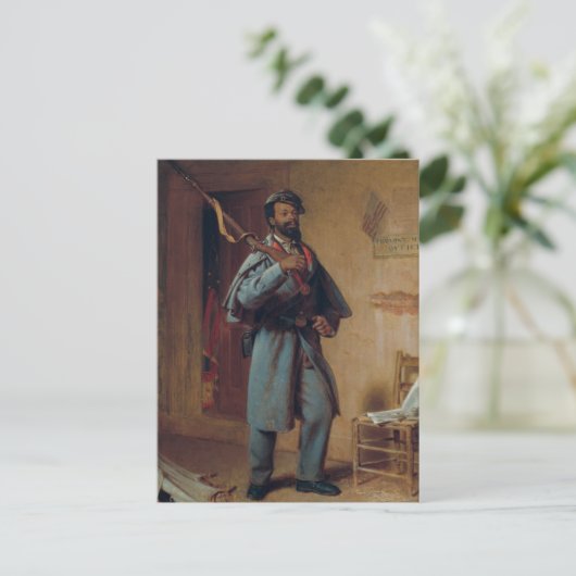 ヴィンテージ絵画の少しの戦争史：新兵 ポストカード (スタンド正面)