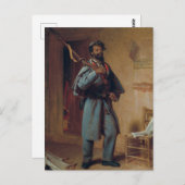 ヴィンテージ絵画の少しの戦争史:新兵 ポストカード (正面/裏面)