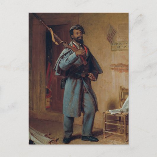 ヴィンテージ絵画の少しの戦争史:新兵 ポストカード (正面)