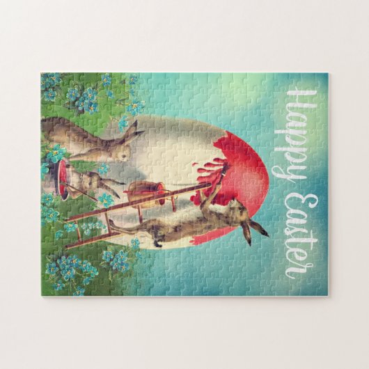 ヴィンテージ絵画の復活卵ハッピーイースター ジグソーパズル (横)