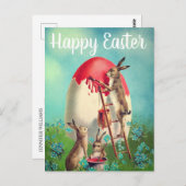 ヴィンテージ絵画の復活卵ハッピーイースター ポストカード (正面/裏面)