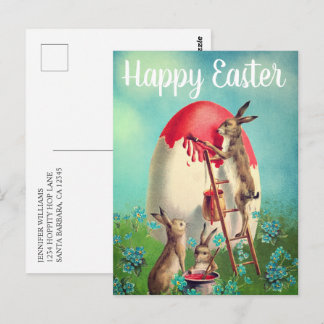 ヴィンテージ絵画の復活卵ハッピーイースター ポストカード