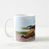 ヴィンテージ絵画の競馬場 コーヒーマグカップ (左)