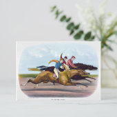 ヴィンテージ絵画の競馬場 サンキューカード (スタンド正面)