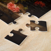 ヴィンテージ絵画の花と子供の芸術愛好家 ジグソーパズル (側面)