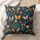 ヴィンテージ絵画の花葉枝，枝 クッション (ブランケット)