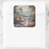 ヴィンテージ絵画の花 スクエアシール (バッグ)