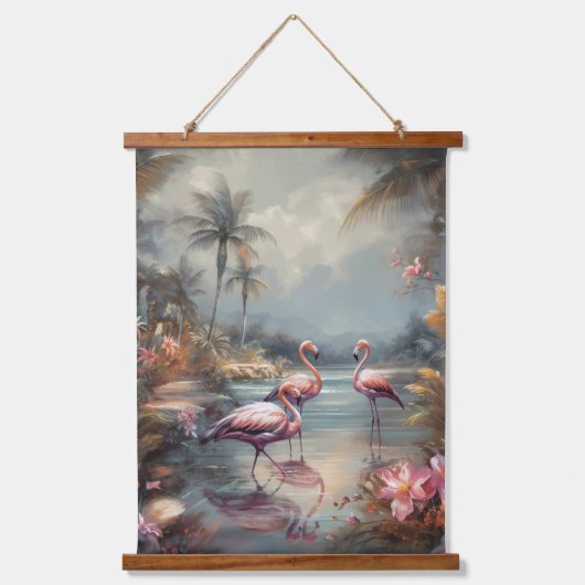 ヴィンテージ絵画の花 吊り下げ型タペストリー (正面)