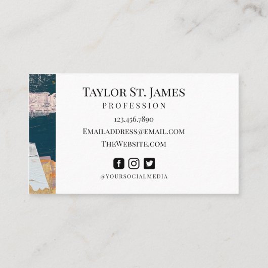 ヴィンテージ絵画アーティスト名刺 名刺 (裏面)