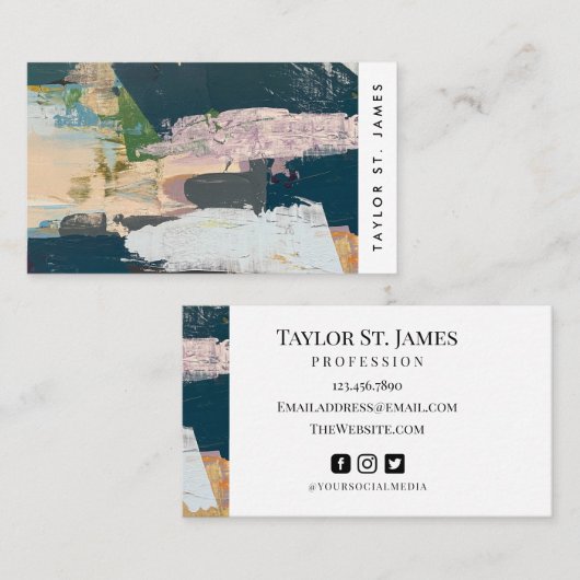 ヴィンテージ絵画アーティスト名刺 名刺 (正面/裏面)