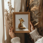 ヴィンテージ絵画キツネの森の動物 ポスター