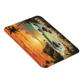 ヴィンテージ絵画ズハワイビーチトロピカルパラダイス マグネット (右側)