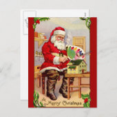 ヴィンテージ絵画ズ・ア・ドール・ハウスはがき シーズンポストカード (正面/裏面)