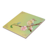 ヴィンテージ絵画ナチュラリストの花鳥 タイル (側面)