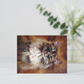 ヴィンテージ絵画ネコ |かわいい猫デザイン 案内ポストカード (スタンド正面)