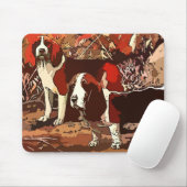 ヴィンテージ絵画ビーグルのマウスパッド マウスパッド (マウス)