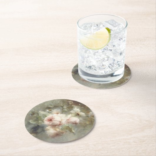 ヴィンテージ絵画フローラ ラウンドペーパーコースター (インサイチュ)