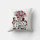 ヴィンテージ絵画レッドバラ クッション (裏面)