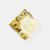 ヴィンテージ絵画ロマンバラ結婚ズ スタンダードカクテルナプキン (角)