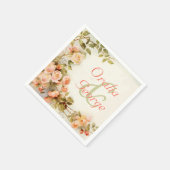 ヴィンテージ絵画ロマンバラ結婚ズ スタンダードカクテルナプキン (角)