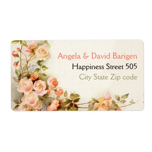 ヴィンテージ絵画ロマンバラ結婚ズ ラベル (正面)