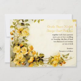 ヴィンテージ絵画ロマンバラ結婚ズ 招待状