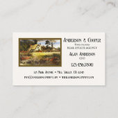 ヴィンテージ絵画国実在財産の名刺 名刺 (裏面)