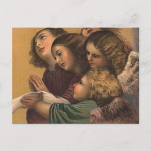 ヴィンテージ絵画天使 ポストカード (正面)