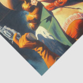 ヴィンテージ絵画女性のカーボーイ 薄葉紙 (詳細)