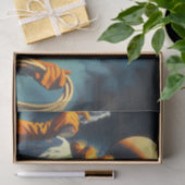 ヴィンテージ絵画女性のカーボーイ 薄葉紙 (ギフト)