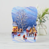 ヴィンテージ絵画村のクリスマスグリーティングカード (スタンド正面)