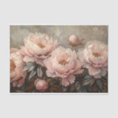 ヴィンテージ絵画牡丹の赤面 薄葉紙 (正面)