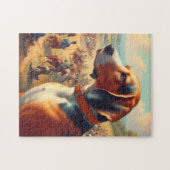 ヴィンテージ絵画犬 ジグソーパズル (横)
